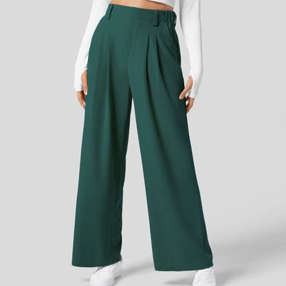 High-Waisted Wide-Leg Trousers