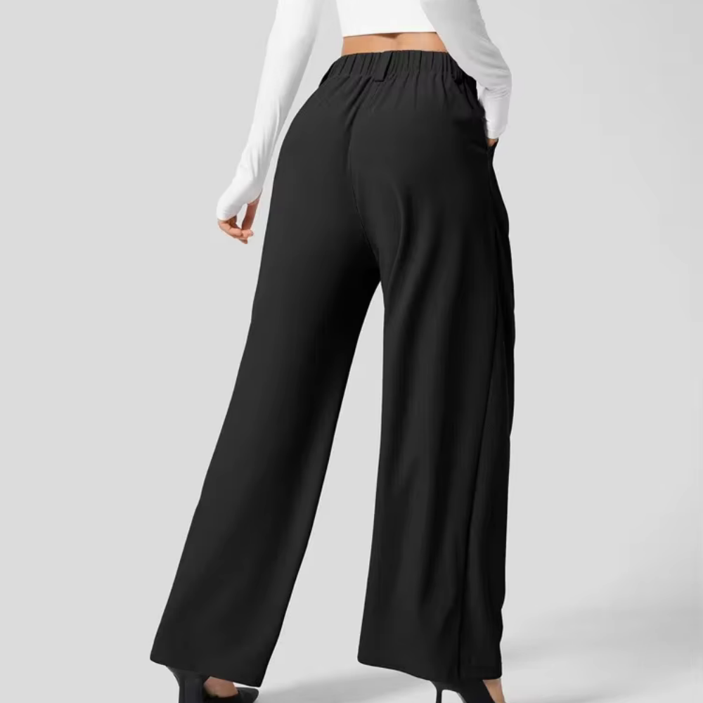 High-Waisted Wide-Leg Trousers