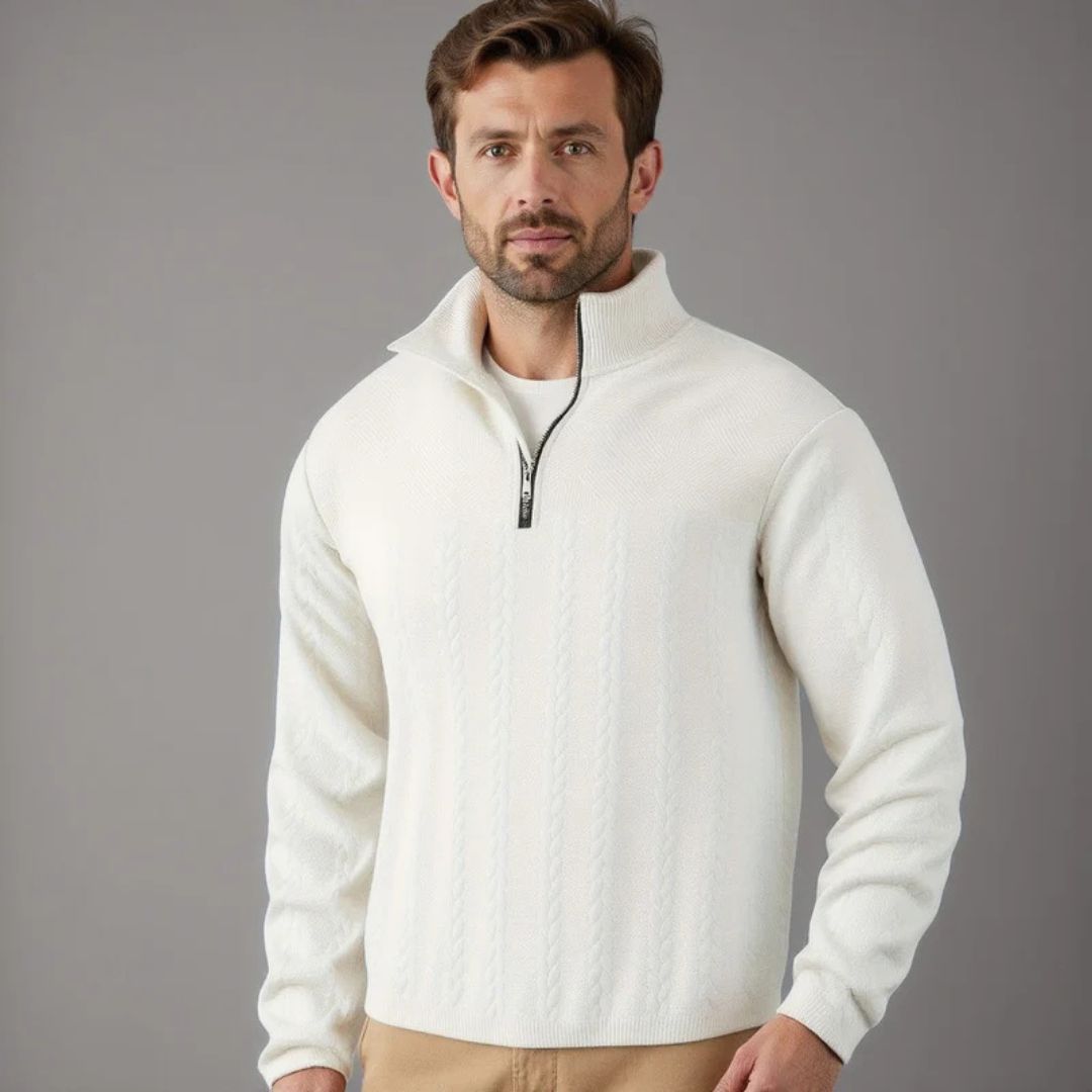 Elite Half Zip Cable Knit Jumper