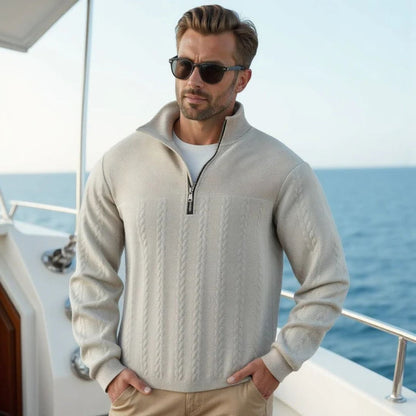 Elite Half Zip Cable Knit Jumper