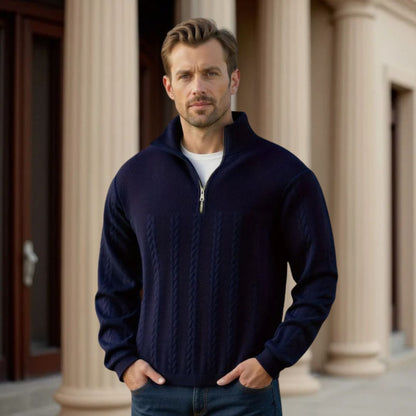 Elite Half Zip Cable Knit Jumper