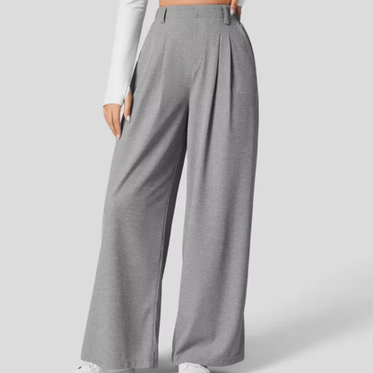 High-Waisted Wide-Leg Trousers