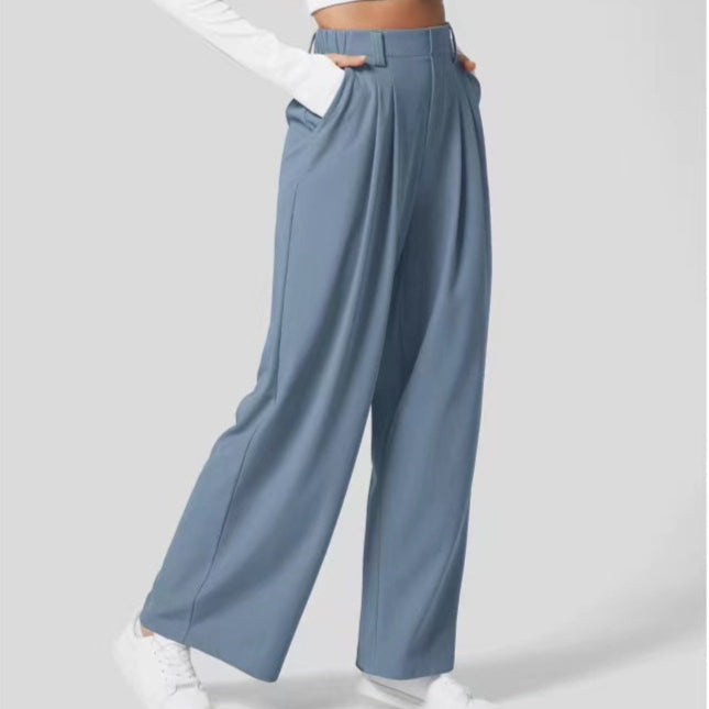 High-Waisted Wide-Leg Trousers