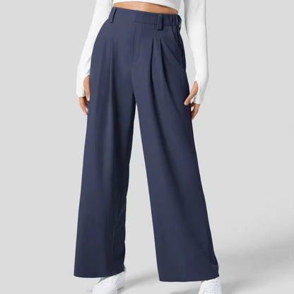 High-Waisted Wide-Leg Trousers