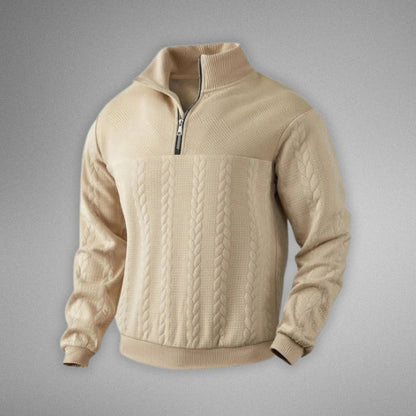 Elite Half Zip Cable Knit Jumper