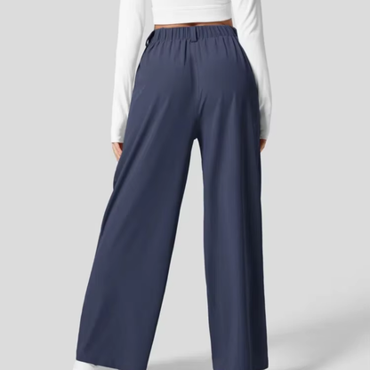 High-Waisted Wide-Leg Trousers