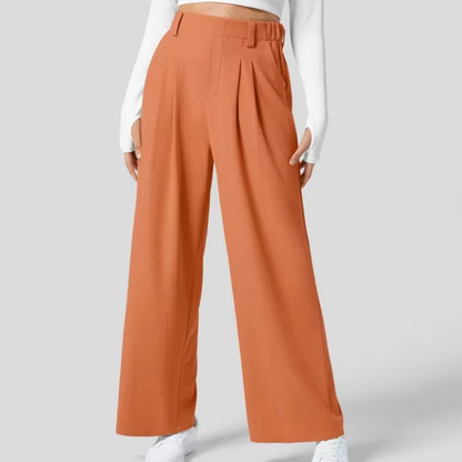 High-Waisted Wide-Leg Trousers