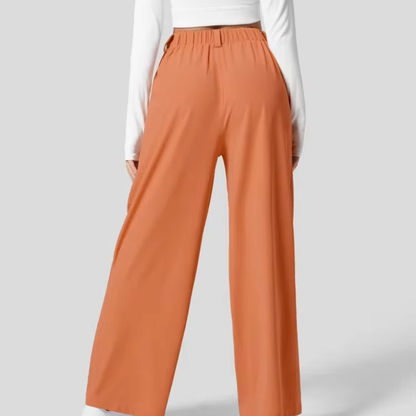 High-Waisted Wide-Leg Trousers