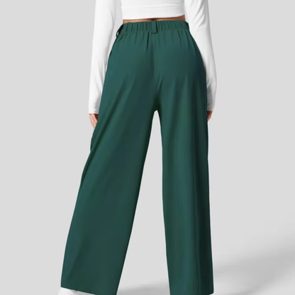 High-Waisted Wide-Leg Trousers