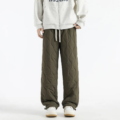 Men’s Quilted Fleece-Lined Jogger Pants