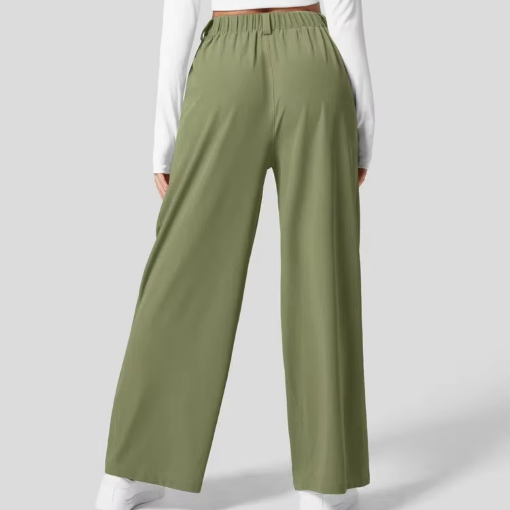 High-Waisted Wide-Leg Trousers