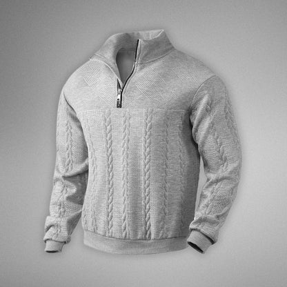 Elite Half Zip Cable Knit Jumper