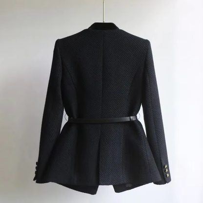 Luxe Belted Blazer Office Jacket