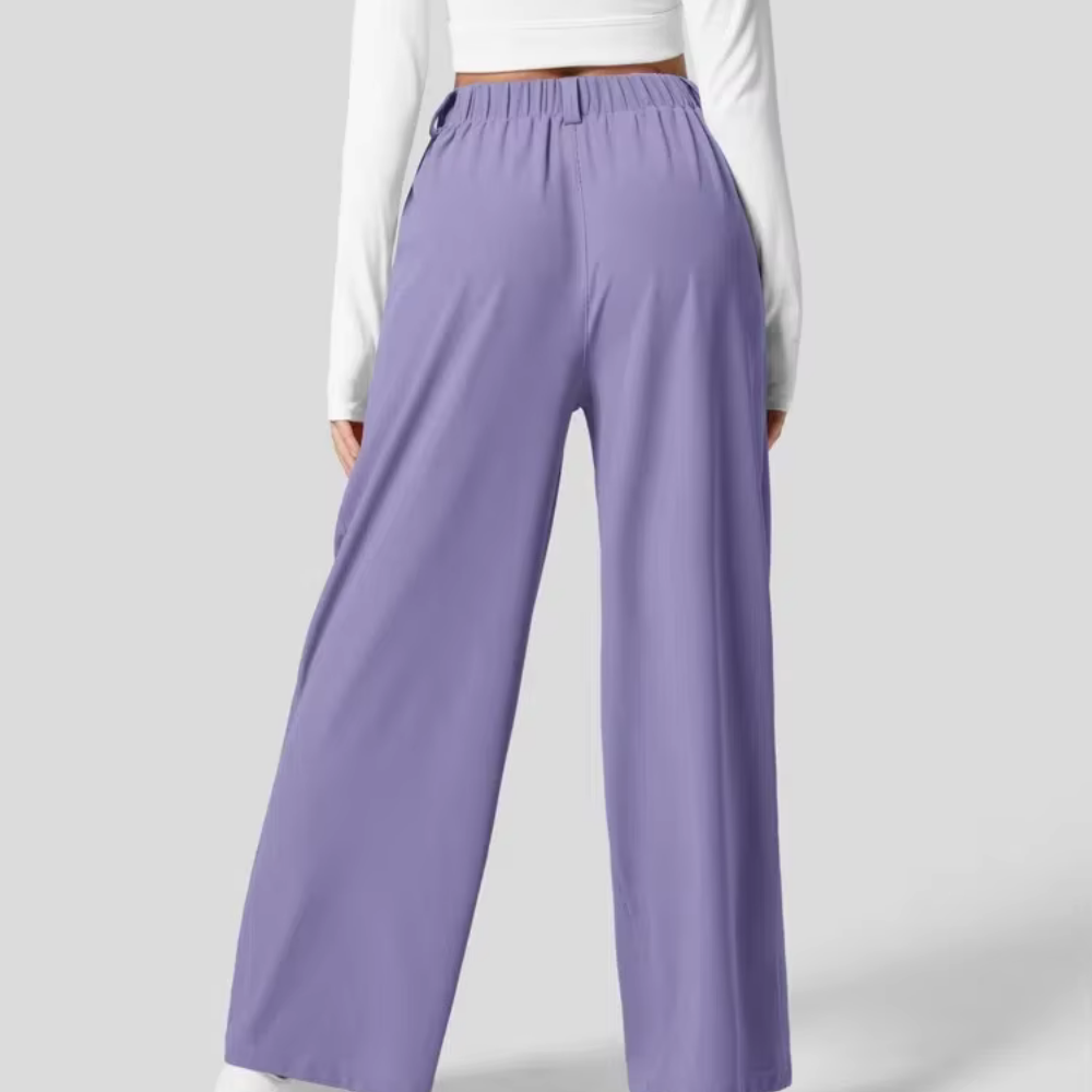 High-Waisted Wide-Leg Trousers