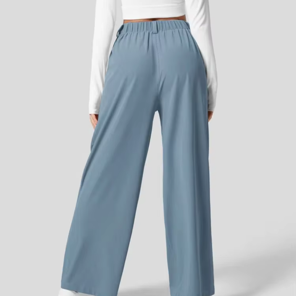 High-Waisted Wide-Leg Trousers