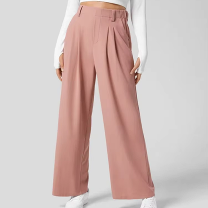 High-Waisted Wide-Leg Trousers