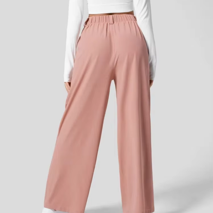 High-Waisted Wide-Leg Trousers