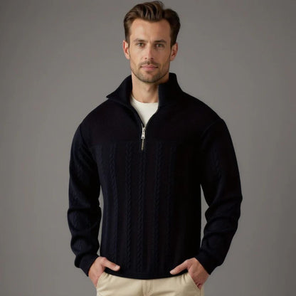 Elite Half Zip Cable Knit Jumper