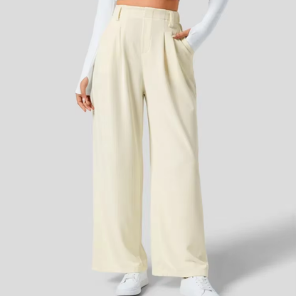 High-Waisted Wide-Leg Trousers