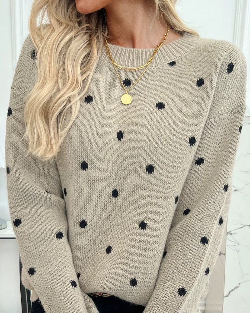 Polka Dot Knit Jumper