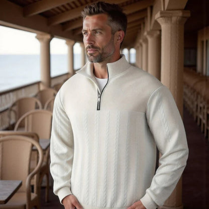 Elite Half Zip Cable Knit Jumper