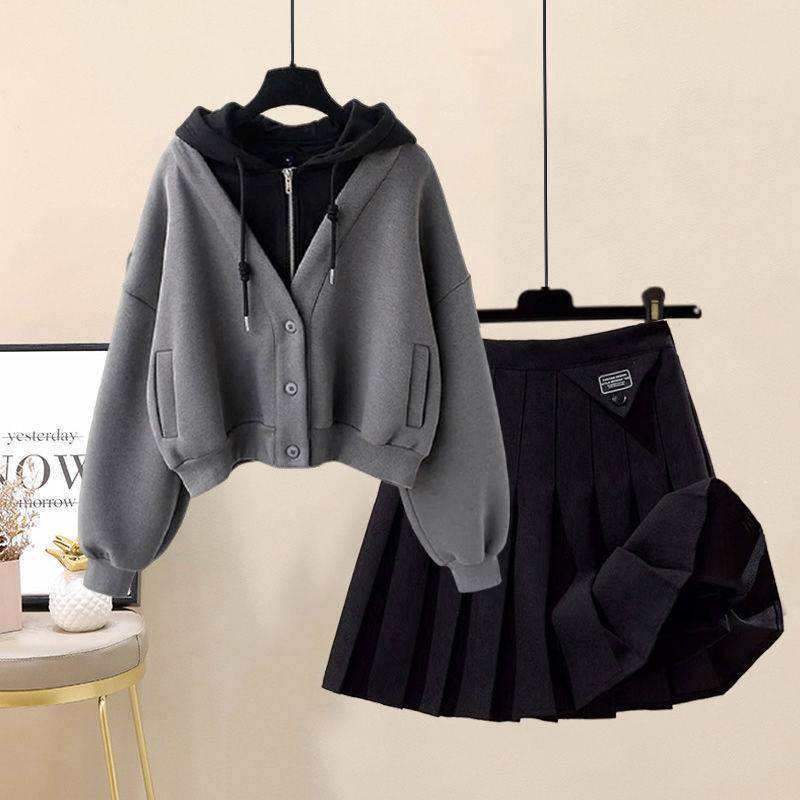 Chic 2-Piece Skirt & Hoodie Set