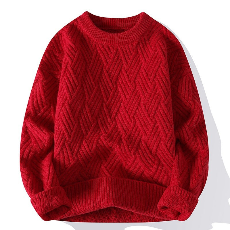 Men's Cozy Textured Knit Sweater