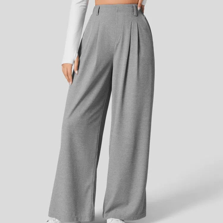 High-Waisted Wide-Leg Trousers