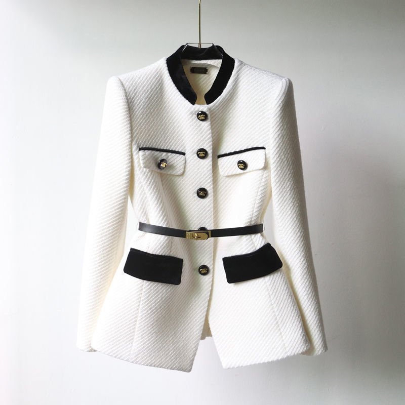 Luxe Belted Blazer Office Jacket