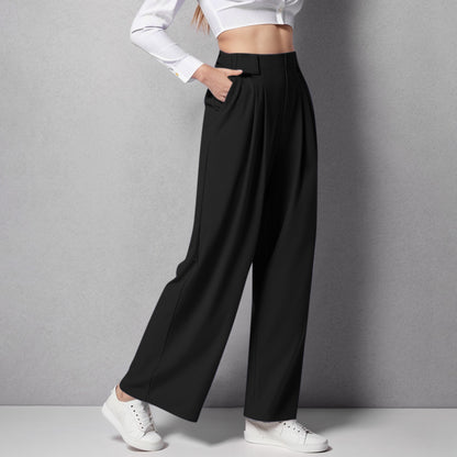 High-Waisted Wide-Leg Trousers