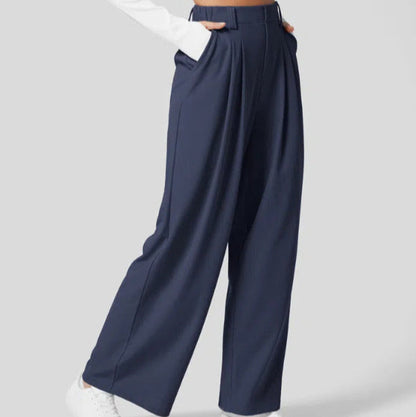 High-Waisted Wide-Leg Trousers