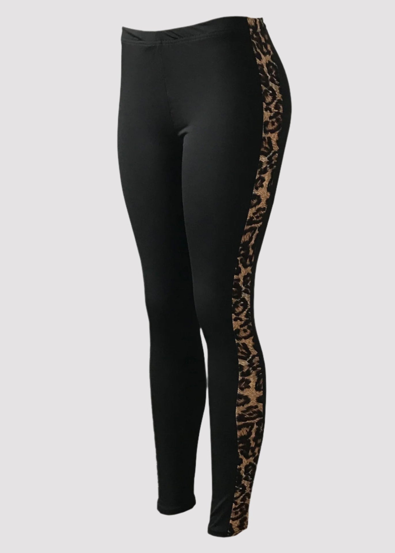 Leopard Side Stripe Leggings