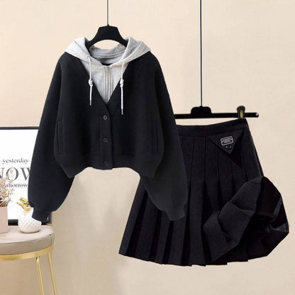 Chic 2-Piece Skirt & Hoodie Set