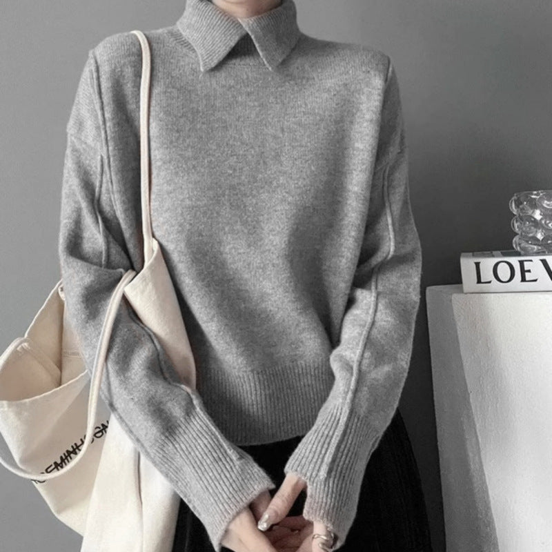 Women's Elegant Collared Knit Jumper