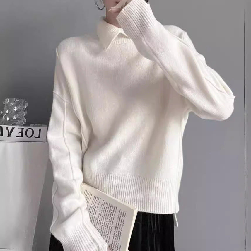 Women's Elegant Collared Knit Jumper