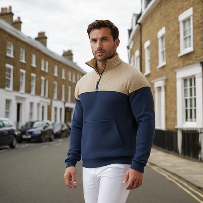 Men's Quilted Half-Zip Pullover